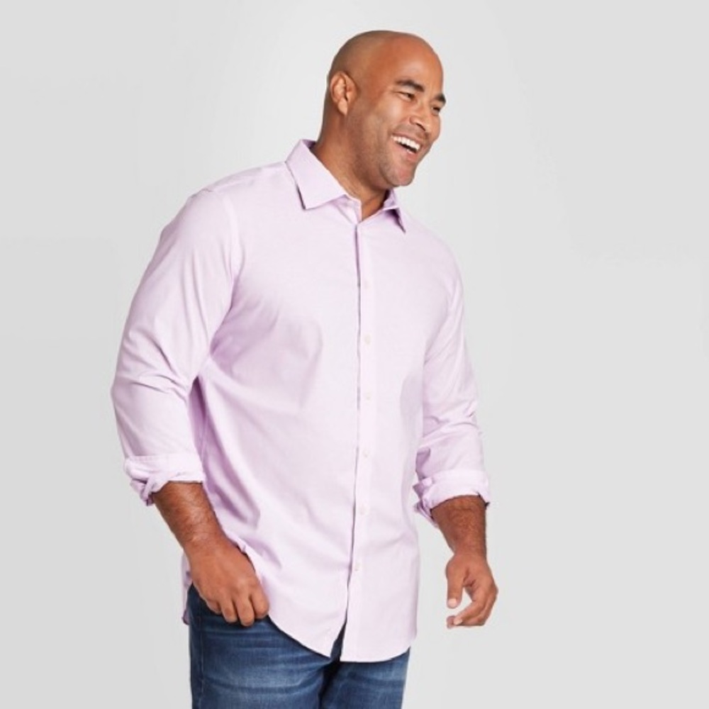 Men's Slim Fit Non-Iron Button-Down Dress Shirt